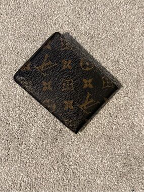 Louis Vuitton Monogram Canvas Money Clip Wallet Brown & Black
